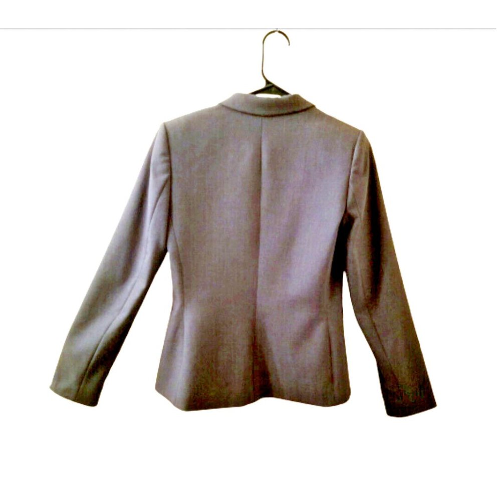 KARL LAGERFELD Paris Gray Blazer Jacket Sz 2 Single Breasted One Button Grey - Picture 8 of 9